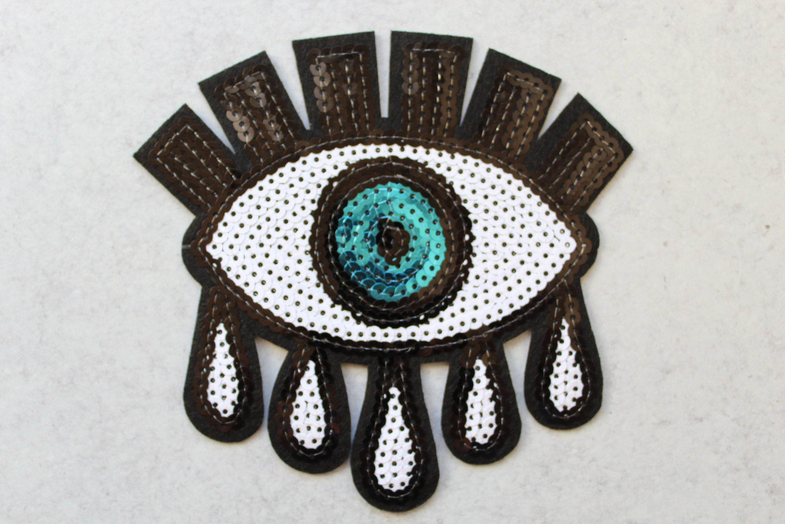 Wholesale Evil Eye Patch Sequined Embroidered Iron On Patch Sewing