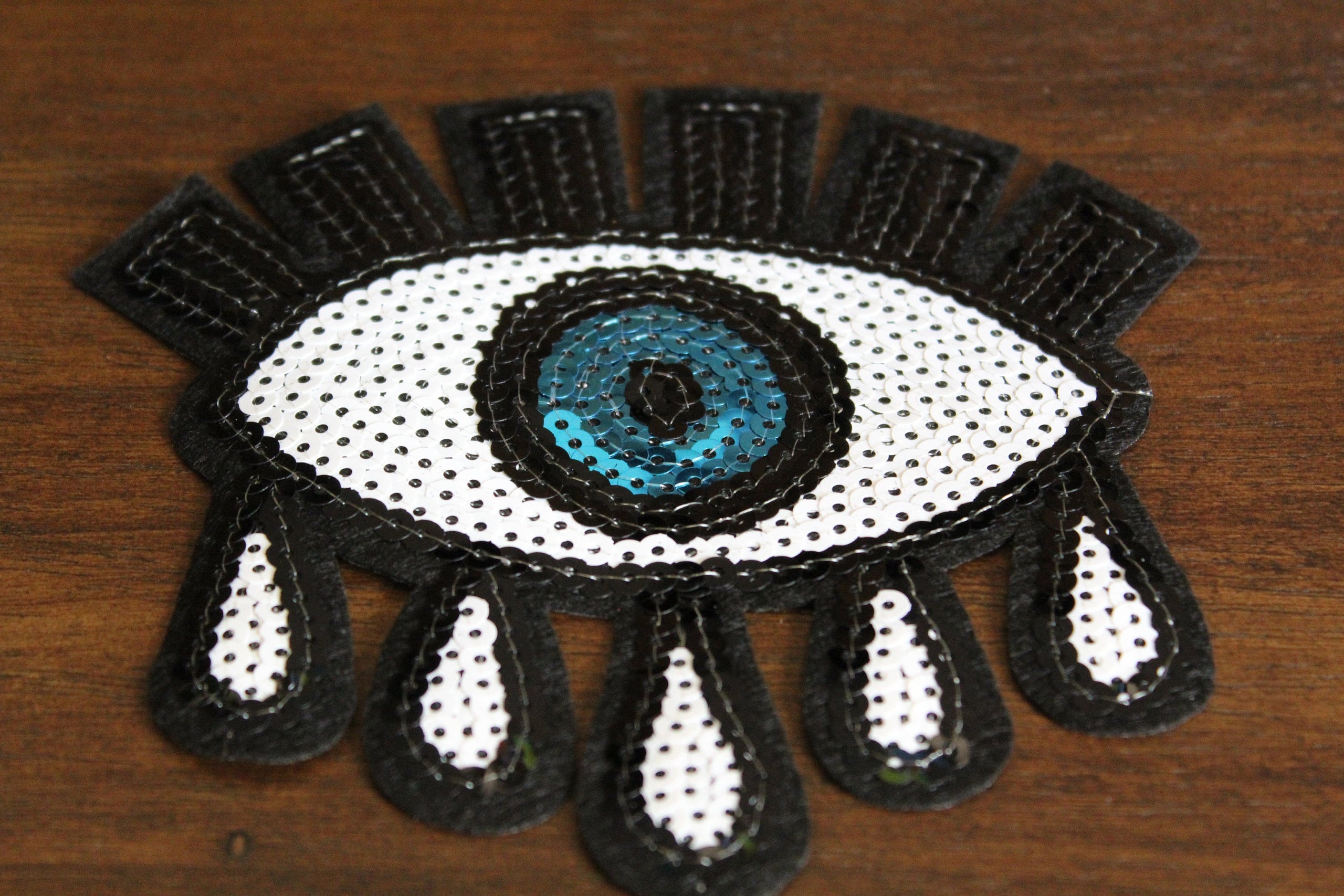 Large Sequin Evil Eye Patch