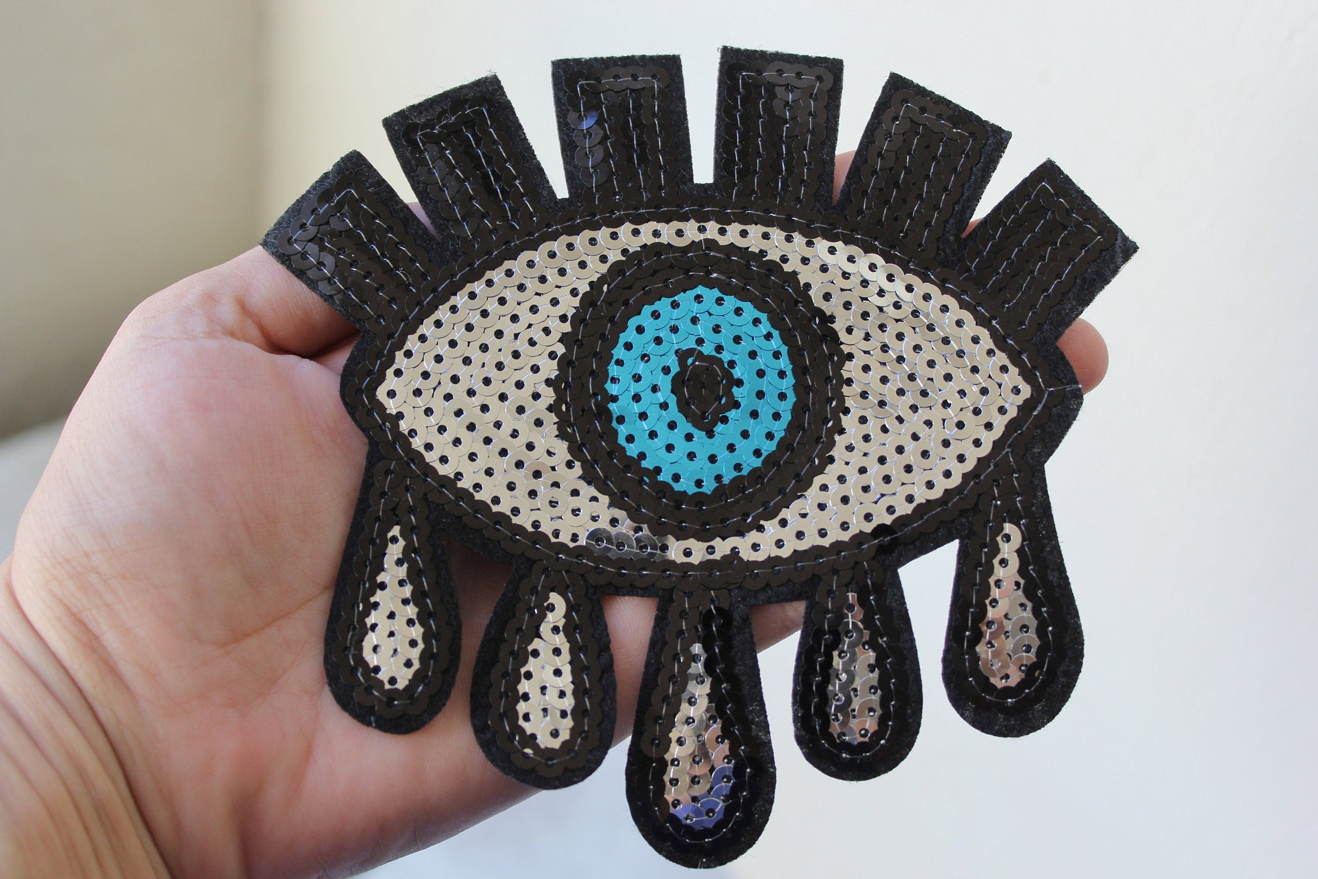 Small Sequin Evil Eye Patch